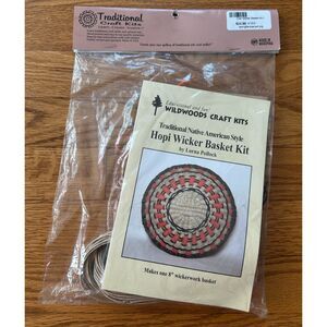 NIP Native American Hopi Traditional Craft Kit Wicker Basket Kit